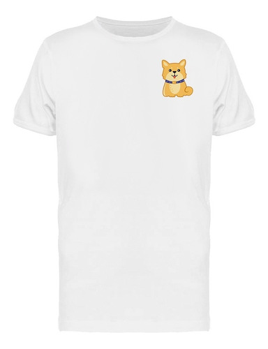 Lindo Shiba Inu Con Collar Azul En Playera De Hombre