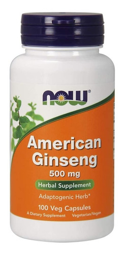 Suplemento Ginseng Americano 500 Mg 100 Capsulas