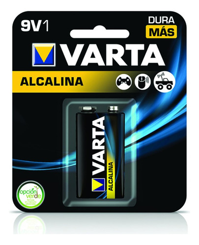 Pila Varta 4922 Cuadrada 9vx1 Alcalina Multicolor