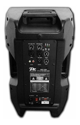 Caixa Amplificada Pz 10 250w Yac-10a Pz Cor Preto 110v/220v
