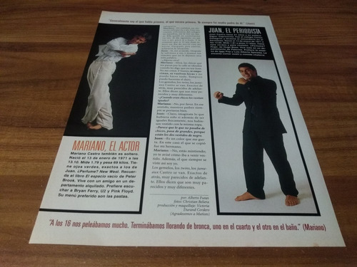 (z152) Mariano & Juan Castro * Clippings Revista 2 Pgs 1998
