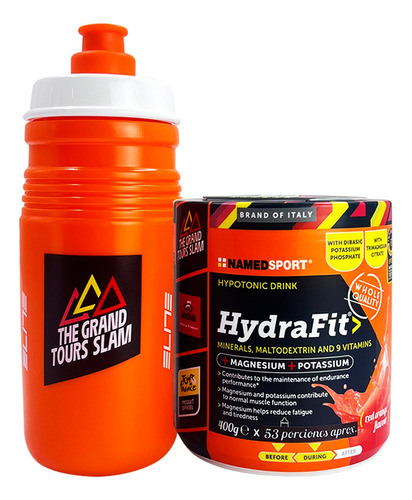 Hidratante En Polvo Named Sport Hydrafit 400g + Bidón