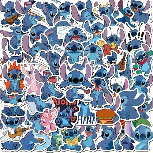50 Calcomanías Sticker Impermeables De Lilo & Stitch