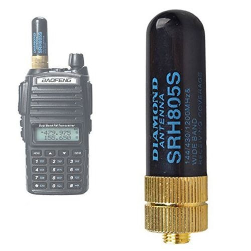 Srh-805s 4,5 Cm Sma-f Hembra Doble Banda Antena Para Baofeng