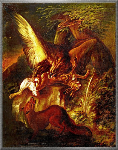 Cuadro Un Águila Y Su Presa - Baldassarre De Caro - 1700s
