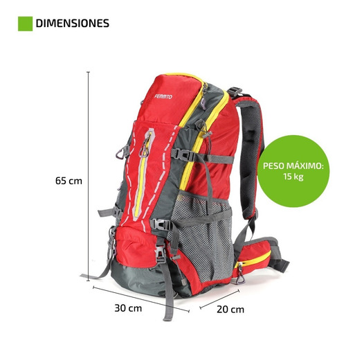 Imagen 4 de 9 de Mochila Tactica 45 Litros Camping Viaje Mujer Hombre Femmto