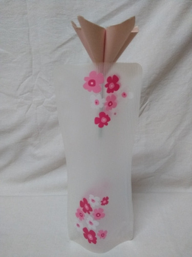 Imagem 1 de 6 de Vaso De Flores De Plástico Dobrável Vaso De Pvc Flores Rosa