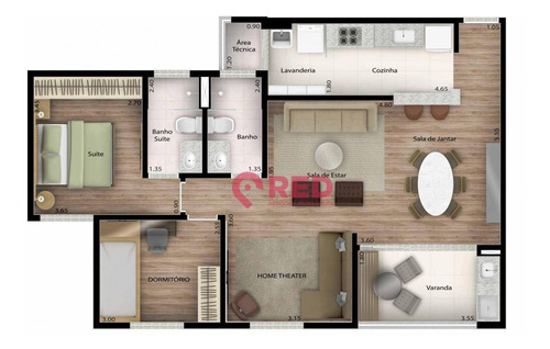 Imagem 4 de 30 de Apartamento Com 1 Dormitório À Venda, 67 M² Por R$ 377.800,00 - Condomínio Riserva Natura - Sorocaba/sp - Ap0290