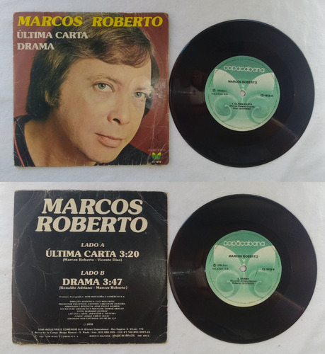 Marcos Roberto Compacto Vinil Nac Usado Última Carta 1980