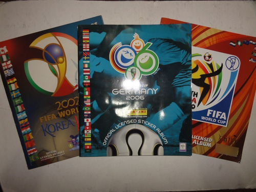 Álbum Panini Mundial 2006,2002,2010.(combo)