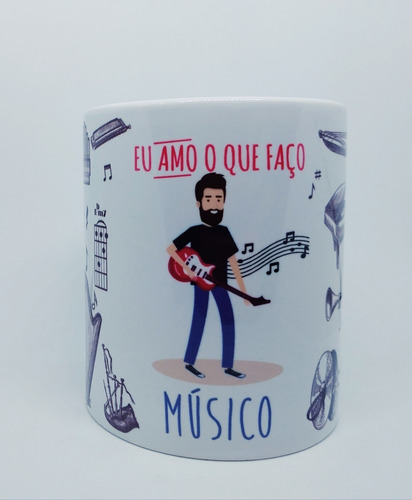 Caneca Em Cerâmica Personalizada Profissão Músico