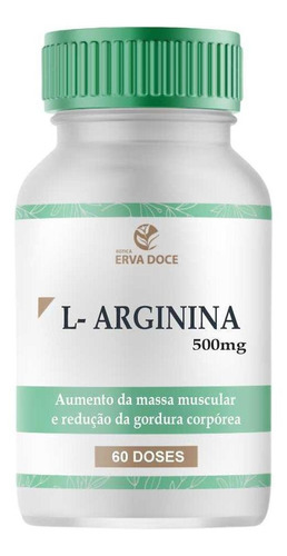 L-arginina 500mg - Desempenho Físico E Massa Muscular