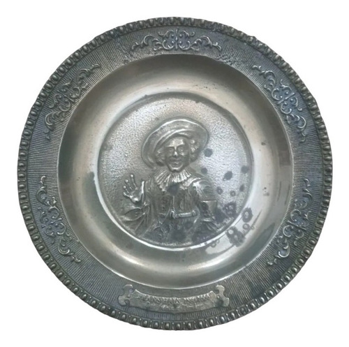 Plato De Bronce Macizo Tallado Frans Hals (cu9)