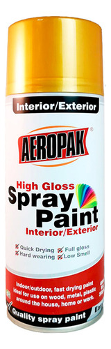 Imagen 1 de 7 de Aerosol Pintura Spray Aeropak Efecto Dorado 285gr/400ml
