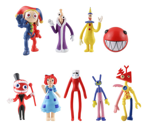 Kit Digital Circus Figura 9 Pcs Muñecos Juguete