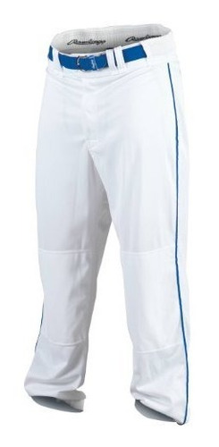 Rawlings Juvenil De Béisbol Pant (blanco / Azul Real, Medio)