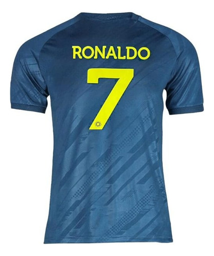Camiseta Al Nassr Fc Azul Suplente #7 Ronaldo Duneus 2023