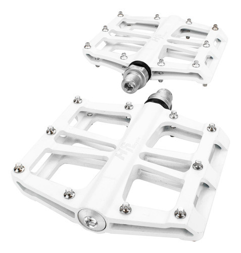 Pedales Para Bicicleta Bmx 1/2 Aluminio Blanco Alnc-2003 Hs