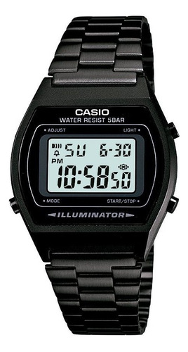 Reloj Casio B640wb-1adf Mujer Vintage 100% Original Color de la correa Negro Color del bisel Negro Color del fondo Negro