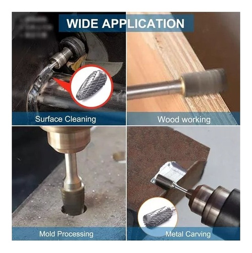 Lima Fresa Rotativa Para Metal Taladro Dremel 6mm X 12mm