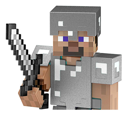 Boneco de ação colecionável Minecraft Diamond Steve 5.5