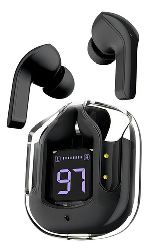 Audífonos Inalámbricos Bluetooth Screen Digital Tws Color Bright Black