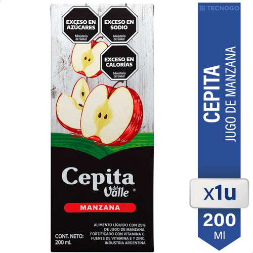 Jugo De Manzana Cepita Del Valle Con Vitaminas - 01almacen