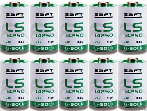 Bateria Er14250 Lithium Ls14250 1/2aa 3,6v Saft Kit 10 Peças