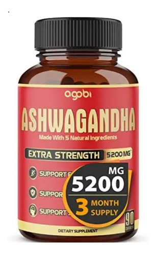 Ashwagandha 5200mg Stress Fatiga - Aporta Fuerza Vitalidad .