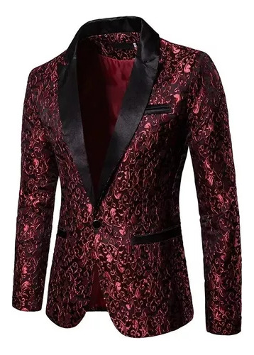 Chamarra Blazer Para Hombre, Diseño Moderno, Jacquard