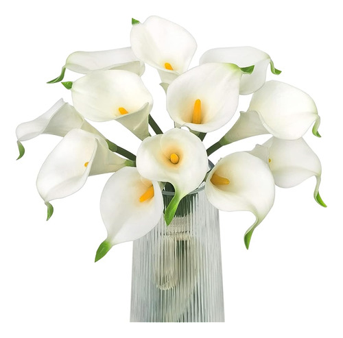 ~? Letjolt Artificial Calla Lily White Flowers 12pcs Ramo De