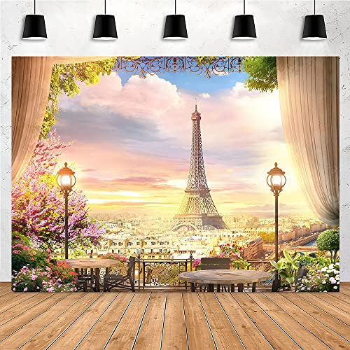 Yieldeer Paris Torre Eiffel Backdrop 5x3ft Poliéster P6fml