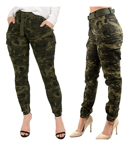 Pantalones Tipo Jogger De Camuflaje Tipo Jogger De Cintura A