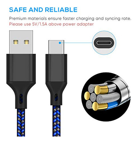 Pack 2 Cables Usb C 10ft Para Ps5, Xbox Y Nintendo Switch