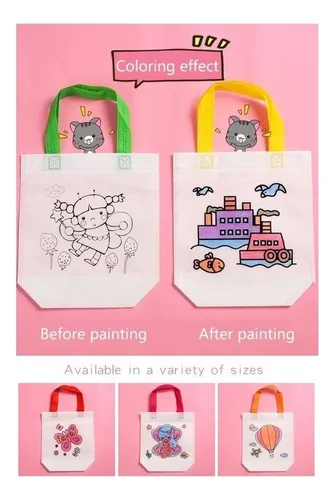 Jj 18 Piezas Arte Relleno A Mano Bolsa De Tela Para Colorear