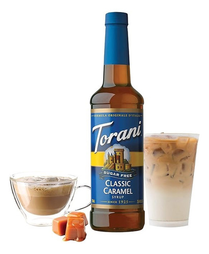 Torani Jarabe Caramelo Para Cafe Sin Azucar 750ml Importado