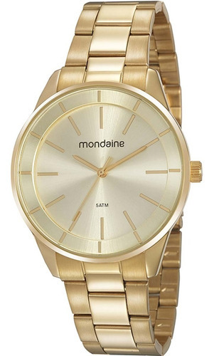 Relógio Dourado Feminino Mondaine 32177lpmvde1