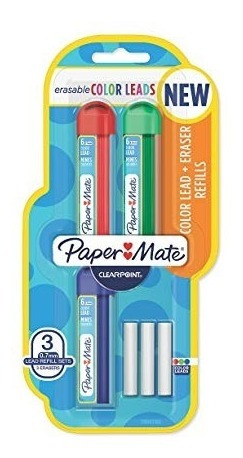 Paper Mate Plomo Clearpoint Color Y Goma De Borrar Lápiz Mec