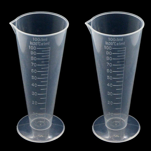 3.4 Fl Oz Taza Medir Plastico Forma Cono Base Redonda 2