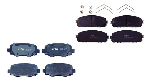 Set Balatas Bajos Metales Tras + Del Trw 3.2l V6 2014 - 2017