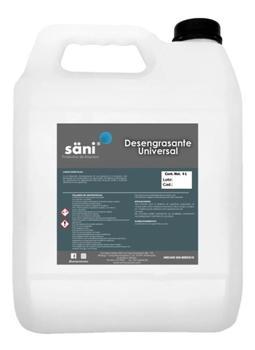 Desengrasante Industrial Ultra (formula Garantizada) 4 Lts