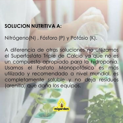 Imagen 7 de 7 de Soluciones Nutritivas Hidroponia A B C Nutrientes X 1000 Ltr