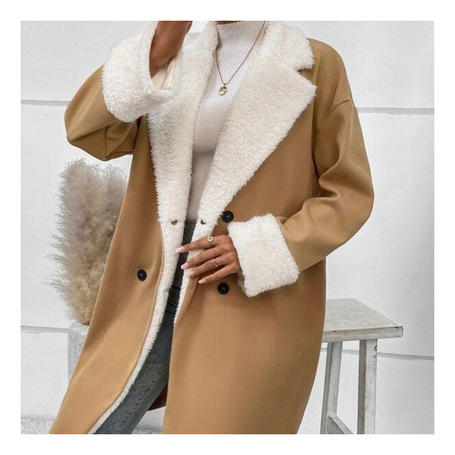 Abrigo De Mujer, Abrigo De Felpa Elegante Y Casual.
