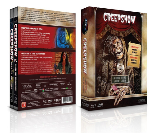 Bluray Creepshow 1 E 2 - Cards Livreto Dub Leg L A C R A D O