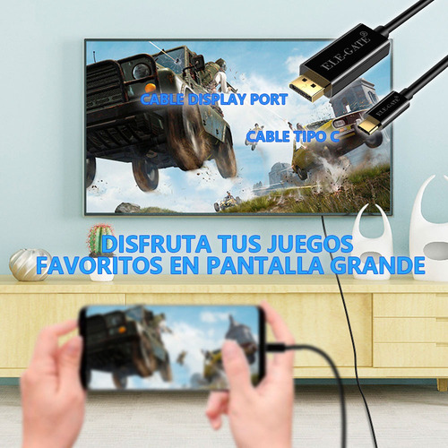 Cable Usb Tipo-c A Displayport 4k De 1.8m Premium Conversor