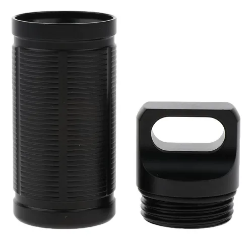 Botella De Cápsula Caja Píldora Mini Viaje Negro
