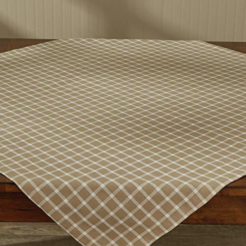 Park Designs Stoneboro Check Table Topper - 36''l - Cream