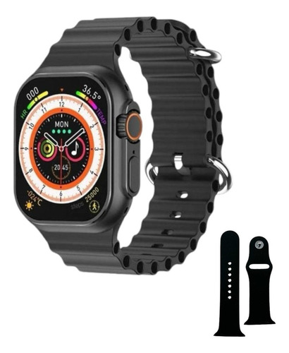 Smart Watch Kw3 Ultra 2 Metal Negro 2.09' Sport Con 2 Mallas Negro Mesh Negro Negro