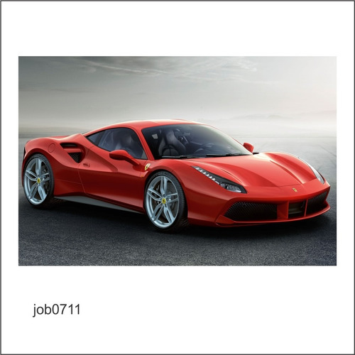 Adesivo Parede Decorativo Carro Ferrari Vermelho Job0711