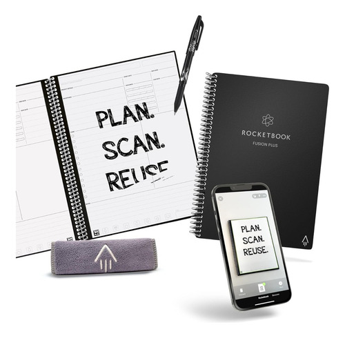 Rocketbook Fusion+ | Agenda & Cuaderno Ejecutivo Reusable